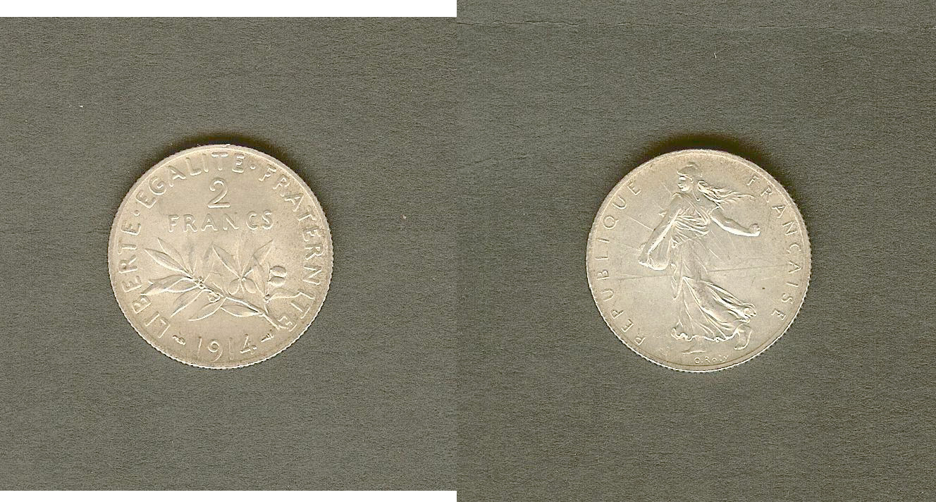 2 francs Semeuse 1914 SPL